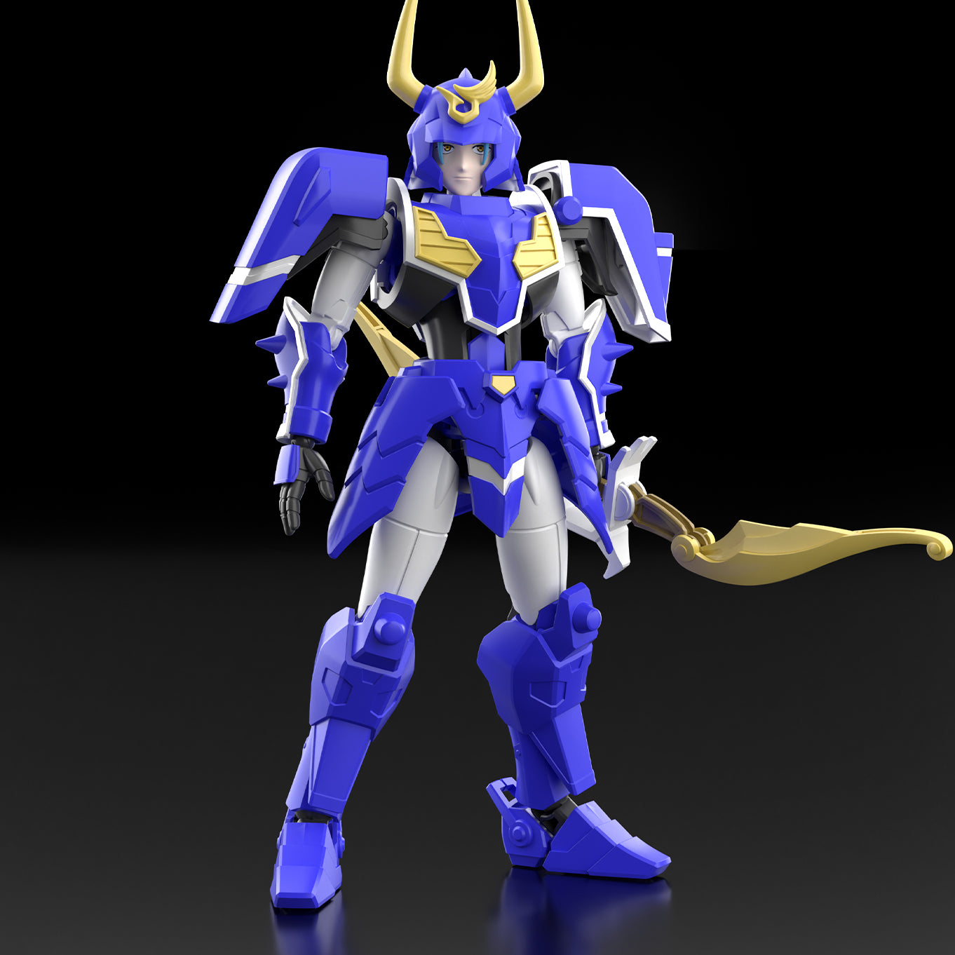 30 Minutes Fantasy Yoroi-Shinden Samurai Troopers Kaito of the Sky model kit - tampo face parts and bow