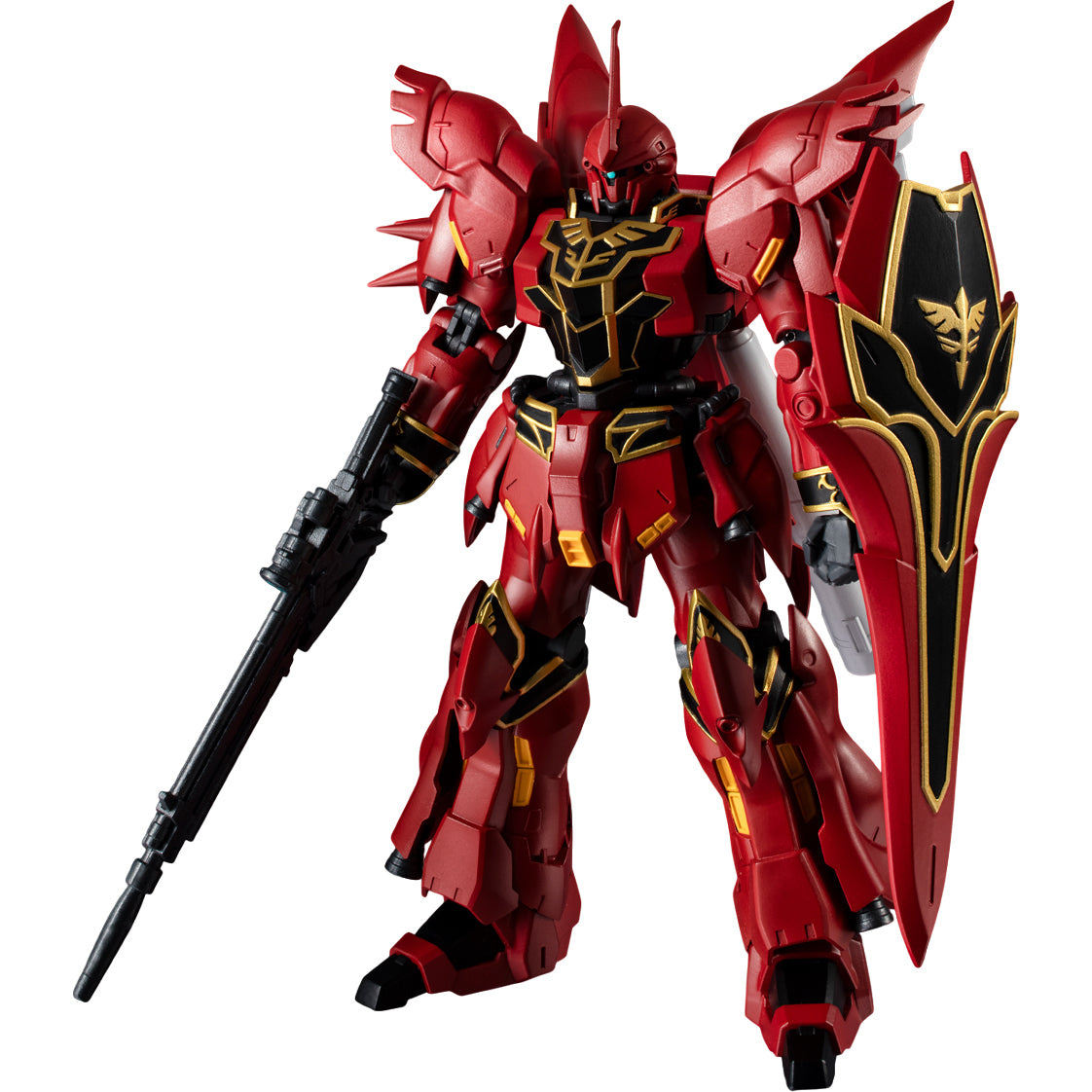 GUNDAM UNIVERSE MSN-06S Sinanju - aksesoris dan artikulasi