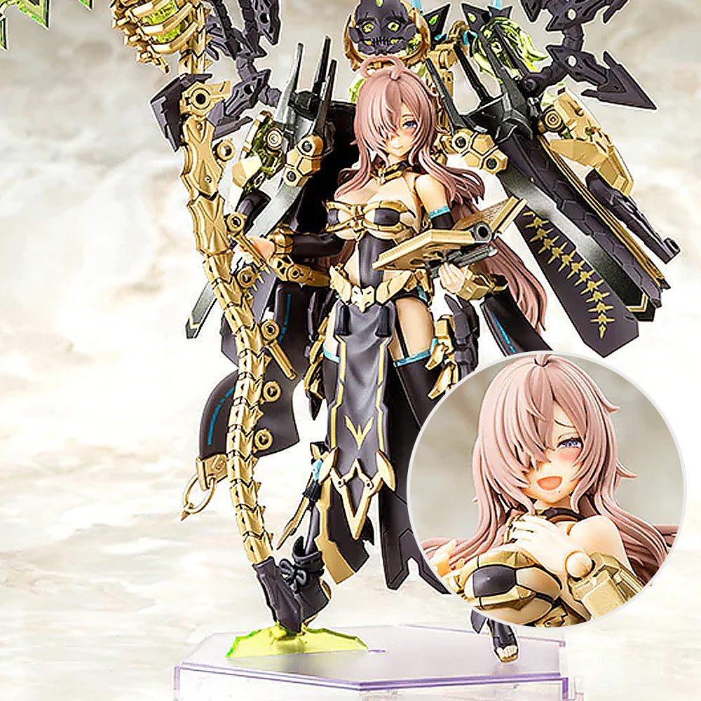 Megami Device AUV Tsukuyomi Fabulous 1/1 Kotobukiya - tampilan samping dengan scythe dan Kugutsu