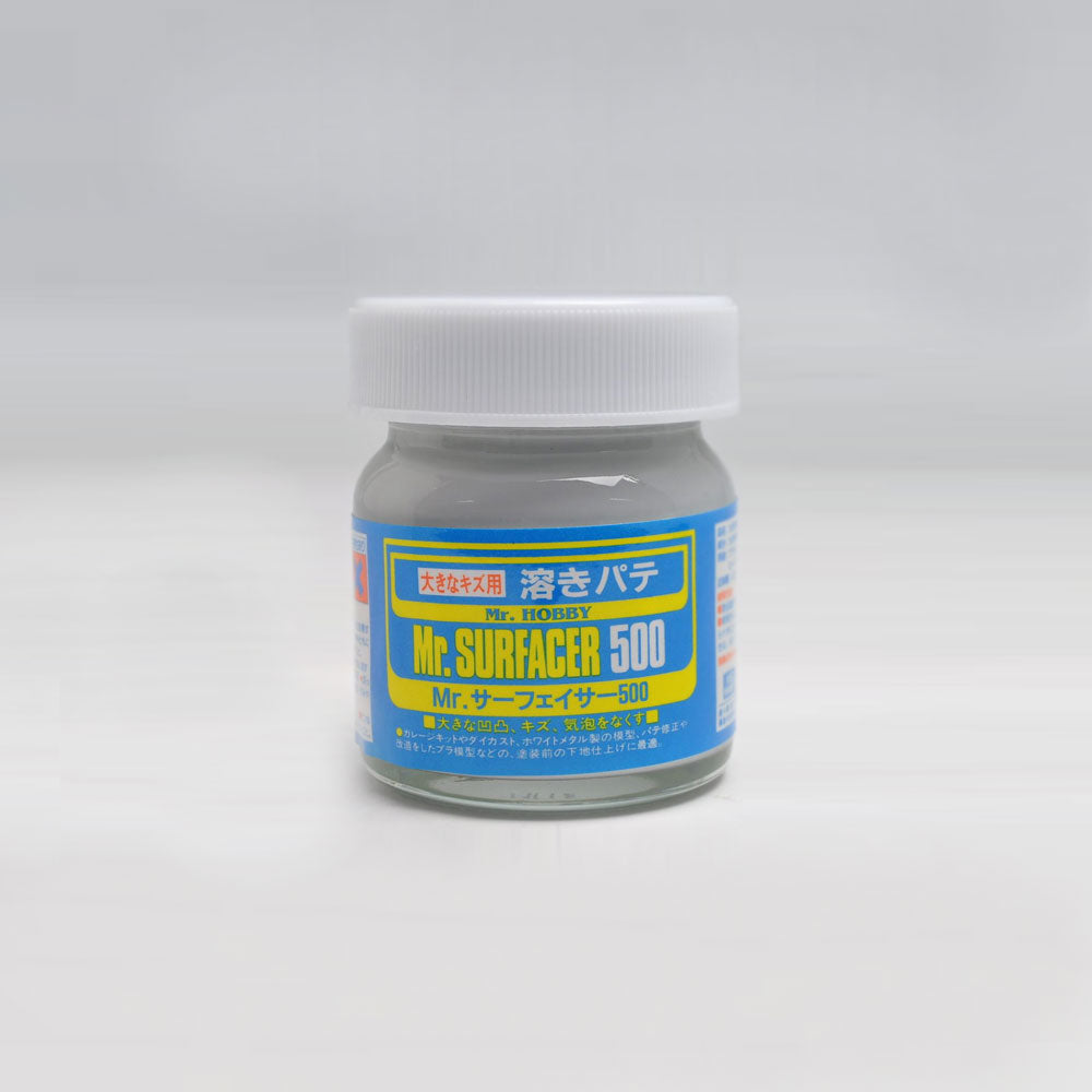 Mr. Hobby Mr. Surfacer 500 - 40ml Bottle, Primer/Surfacer For Modeling