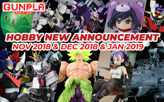 Hobby Items November 2018 ~ January 2019 New Announcement