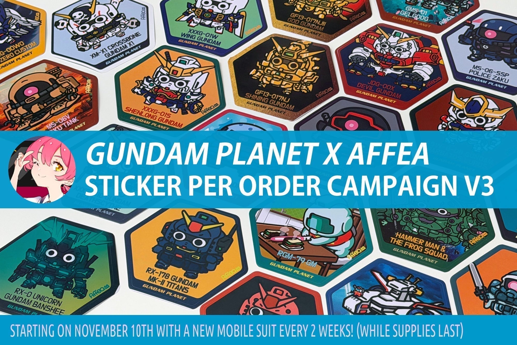2025-2026 Gundam Planet x Affea "Sticker Per Order" Campaign Season 3 Is Here!