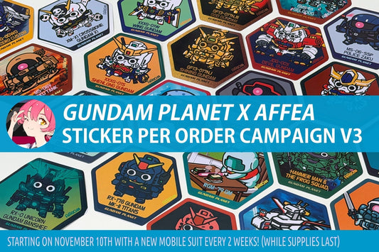 2025-2026 Gundam Planet x Affea "Sticker Per Order" Campaign Season 3 Is Here!