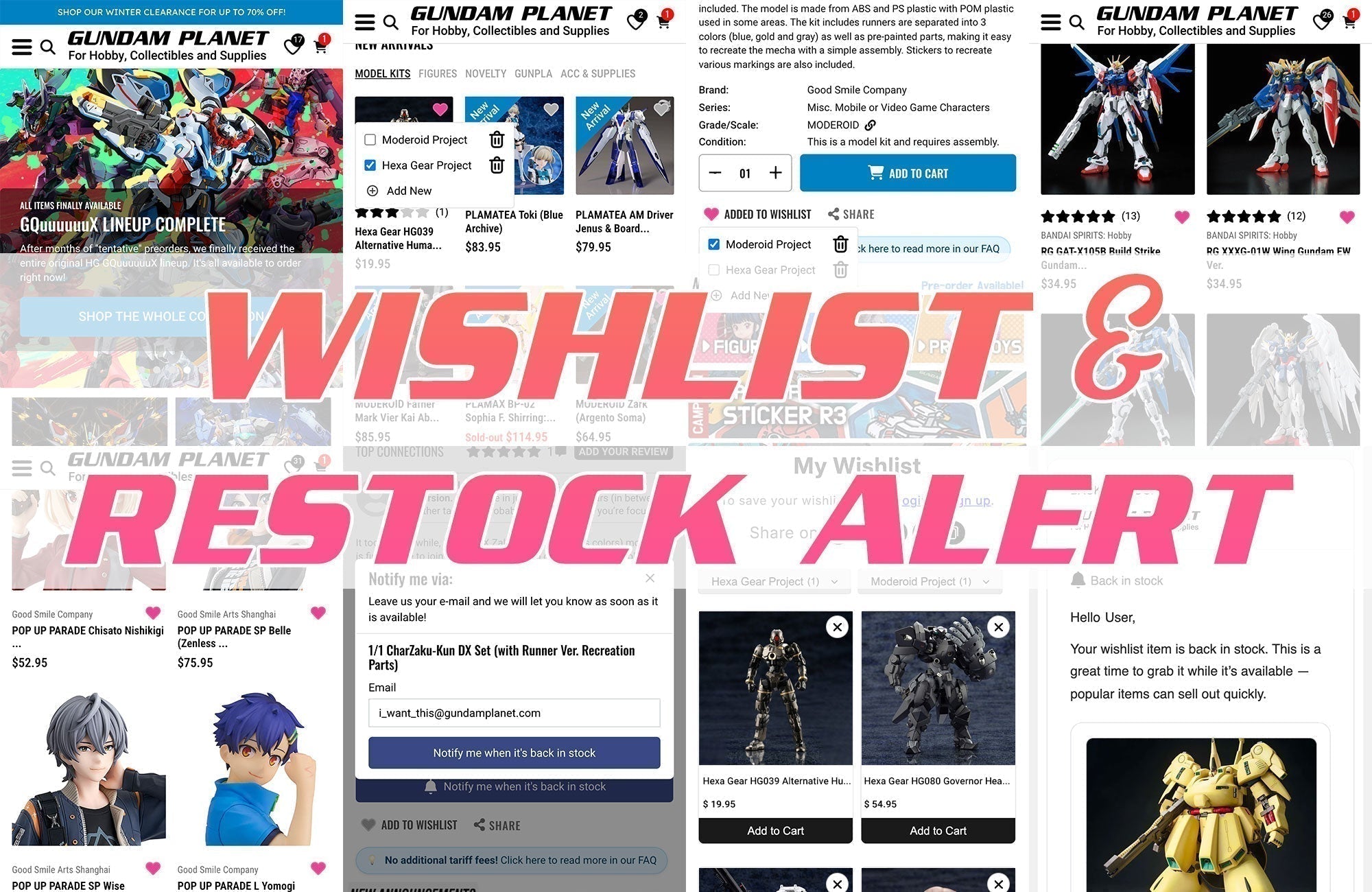 Wishlist & Back-in-stock notification update