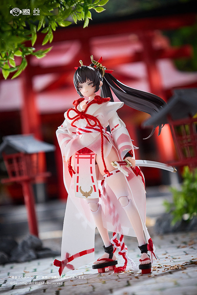 1/12 Sakura Uefuji Articulated Figure (Combat Shrine Maiden)