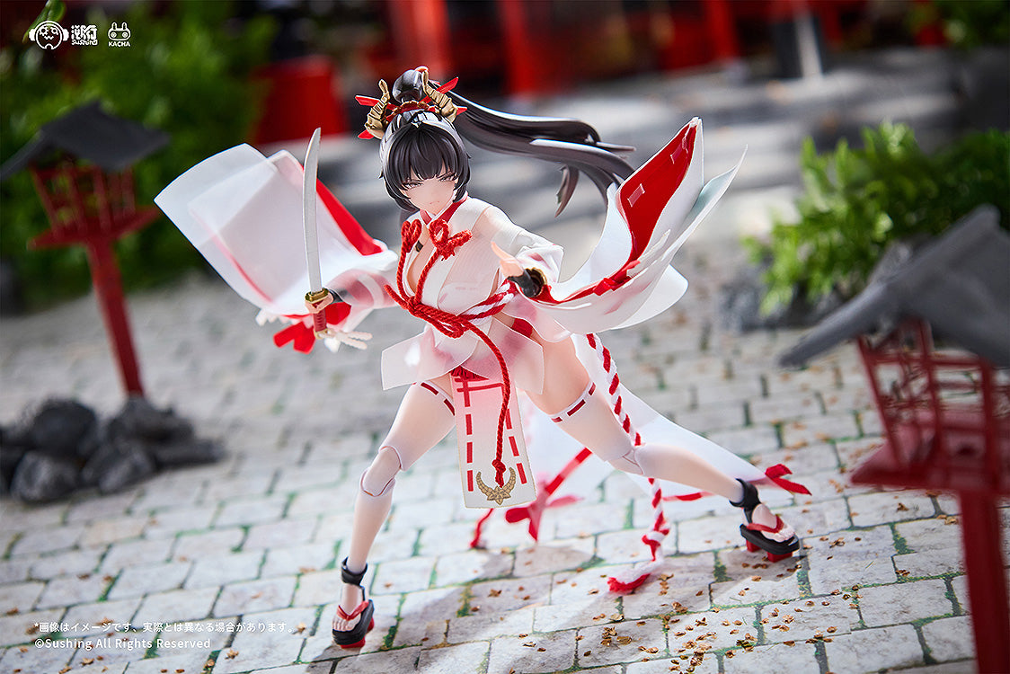 1/12 Sakura Uefuji Articulated Figure (Combat Shrine Maiden)
