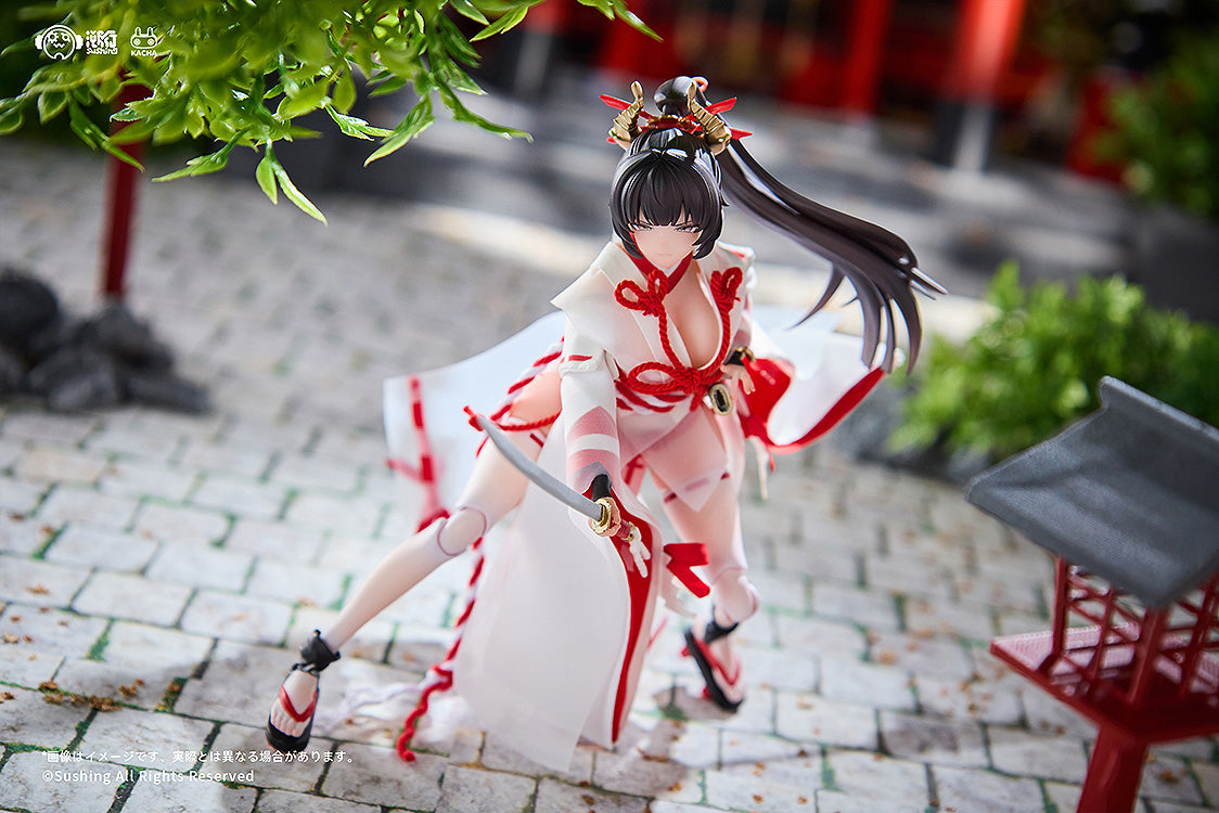 1/12 Sakura Uefuji Articulated Figure (Combat Shrine Maiden)