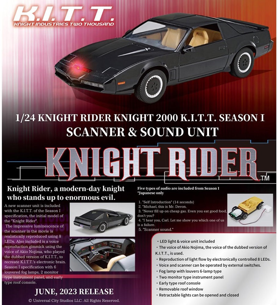 1/24 Knight Rider Knight 2000 K.I.T.T. Season I Scanner & Sound Unit ...