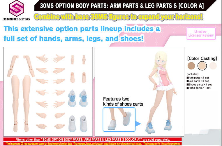 30MS Option Body Parts Arm Parts & Leg Parts S [Color A] - Box image