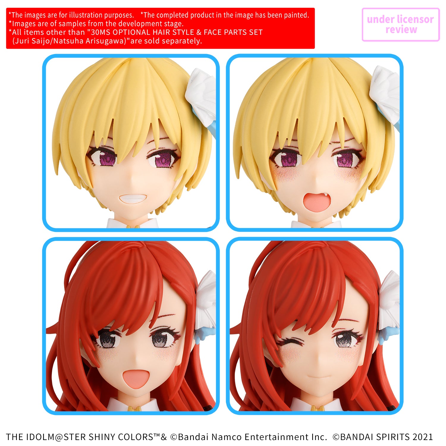 30MS Option Hairstyle & Face Parts Set (Juri Saijo/Natsuha Arisugawa)