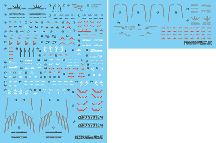 G-REWORK Decal RG43 RG Wing Gundam Zero - Box image