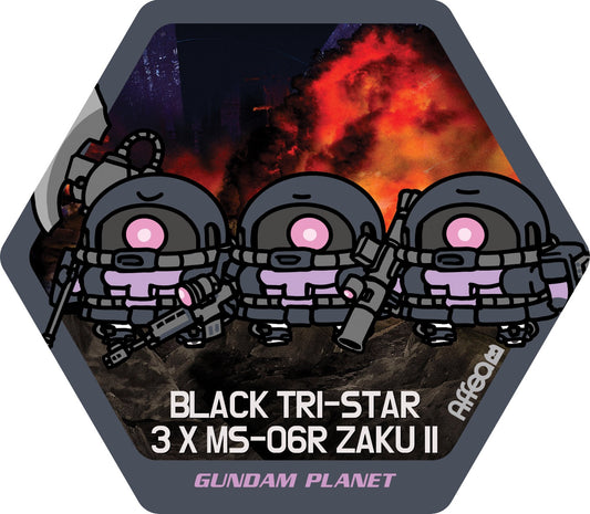 Affea Sticker 19 Black Tri-Stars Zakus