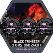 Affea Sticker 19 Black Tri-Stars Zakus 