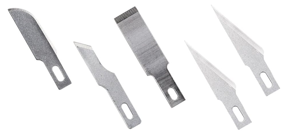 Assorted Light Duty Hobby Knife Blade Set of 5