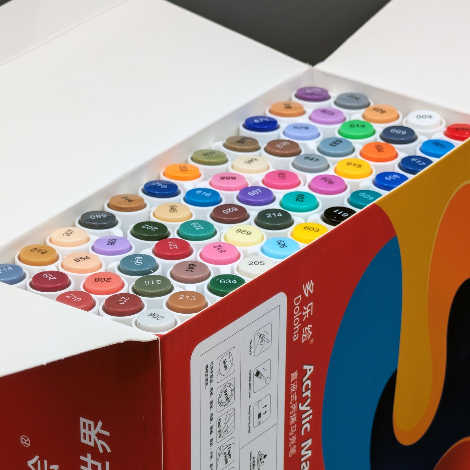 Doloha Standard Acrylic Marker Set (60 Colors)