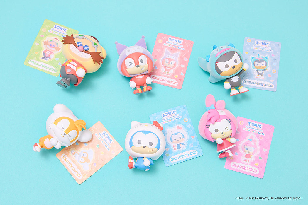 Fuwa Fuwa Sonic & Friends Sanrio Relax Figure (6 types / 6 per box)