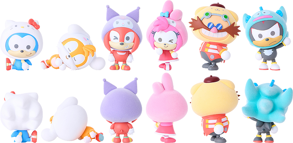 Fuwa Fuwa Sonic & Friends Sanrio Relax Figure (6 types / 6 per box) - Box image