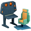G.M.G. COLLECTION EX Mobile Suit Gundam White Base Bridge Radio Operator Desk (set with gift) Base, Thumbnail