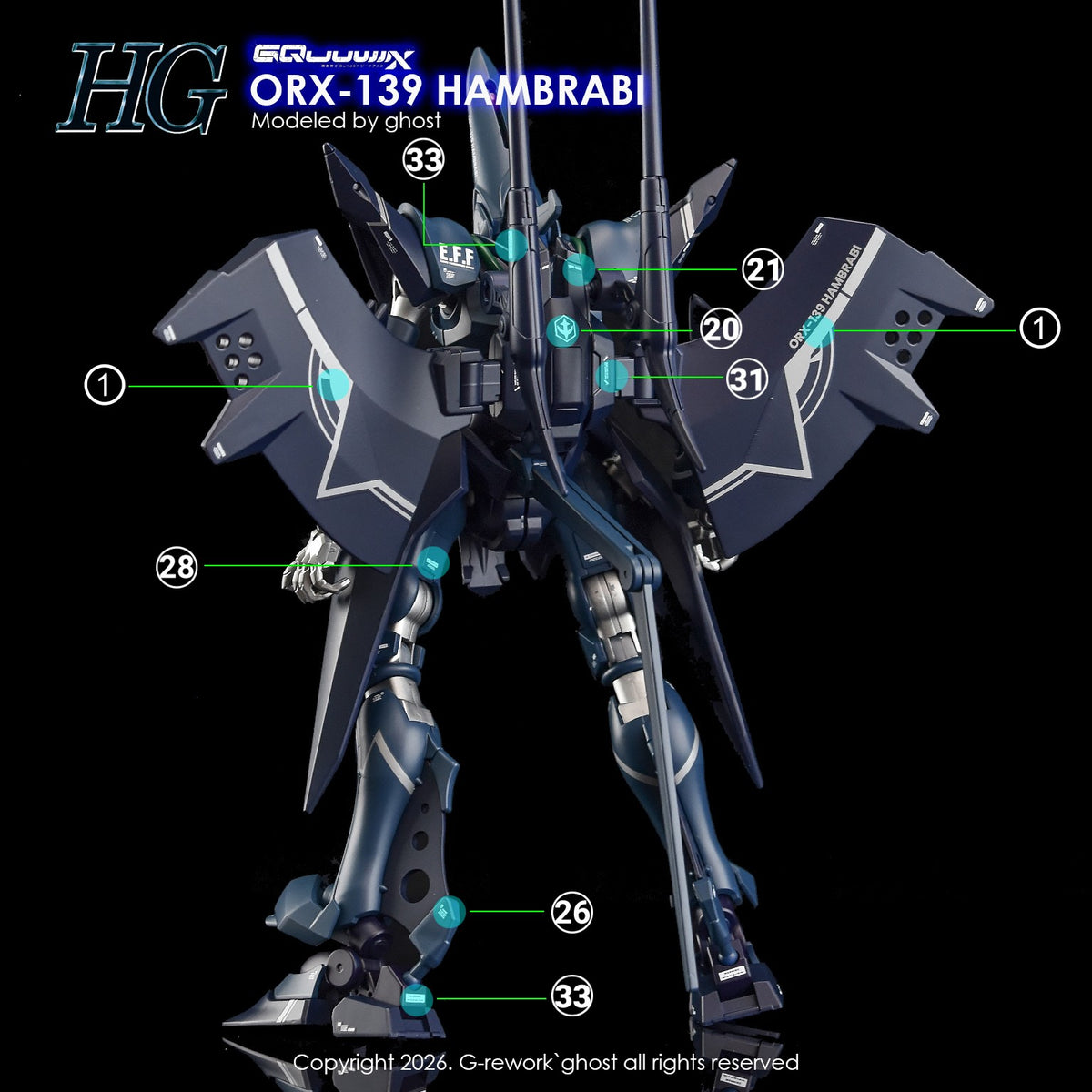 G-REWORK Decal H-GQ12 HG Hambrabi GQ Ver.