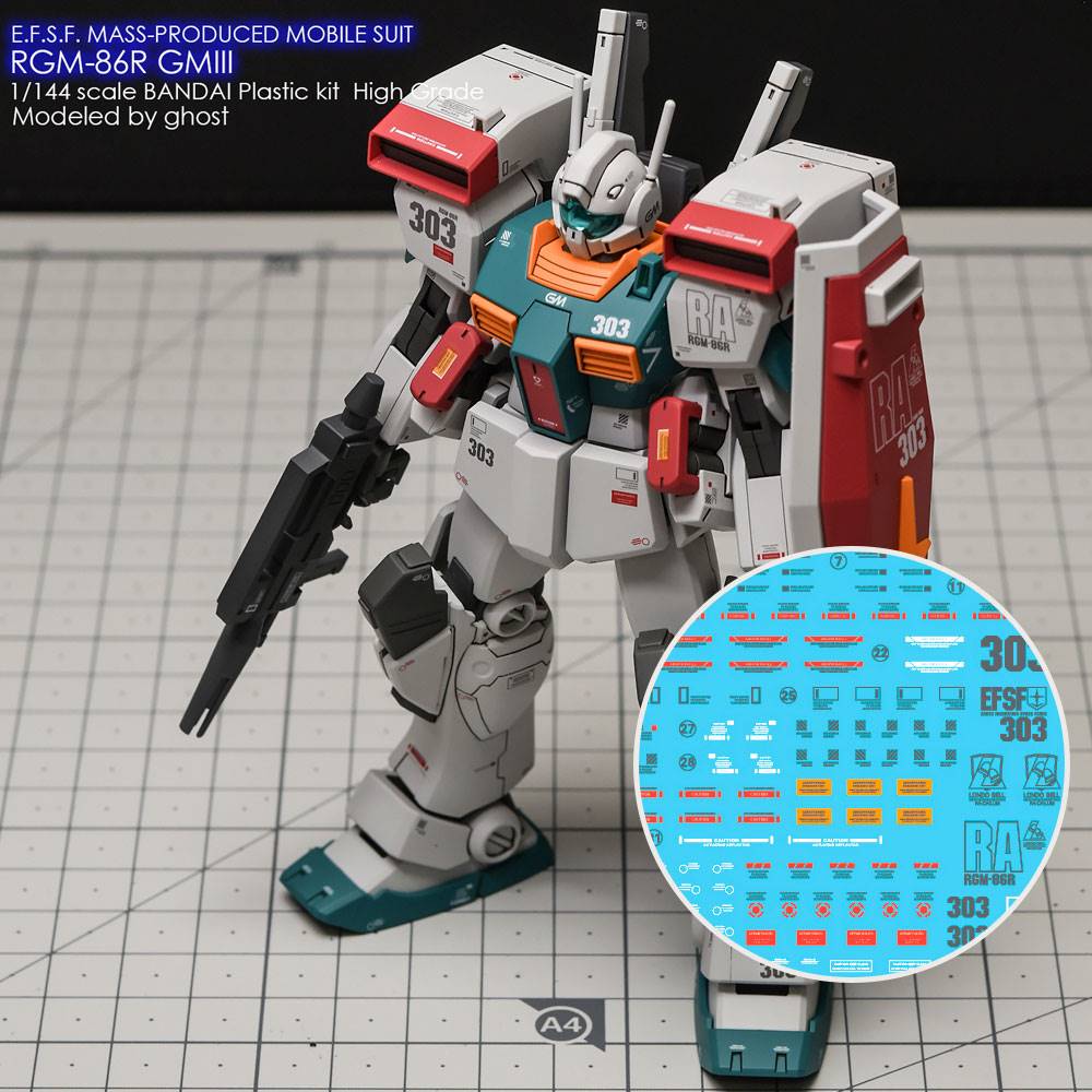 G-REWORK Decal HGUC GMIII Water Decal – Gundam Planet