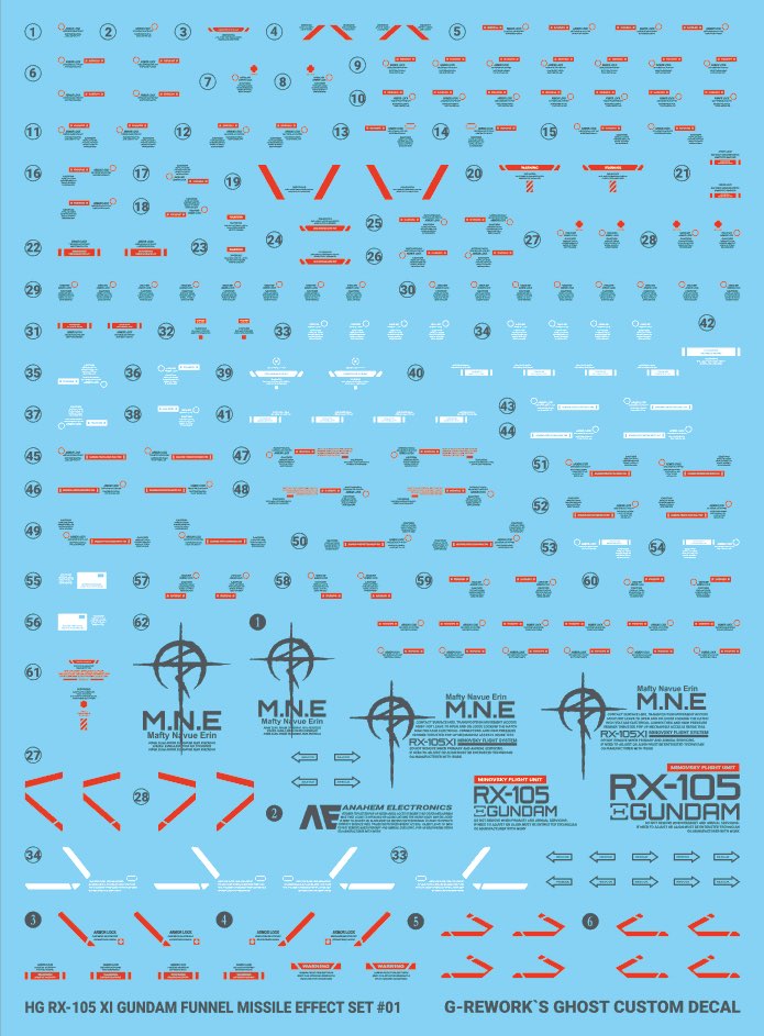 G-REWORK Decal HGUC Xi Gundam Water Decal – Gundam Planet