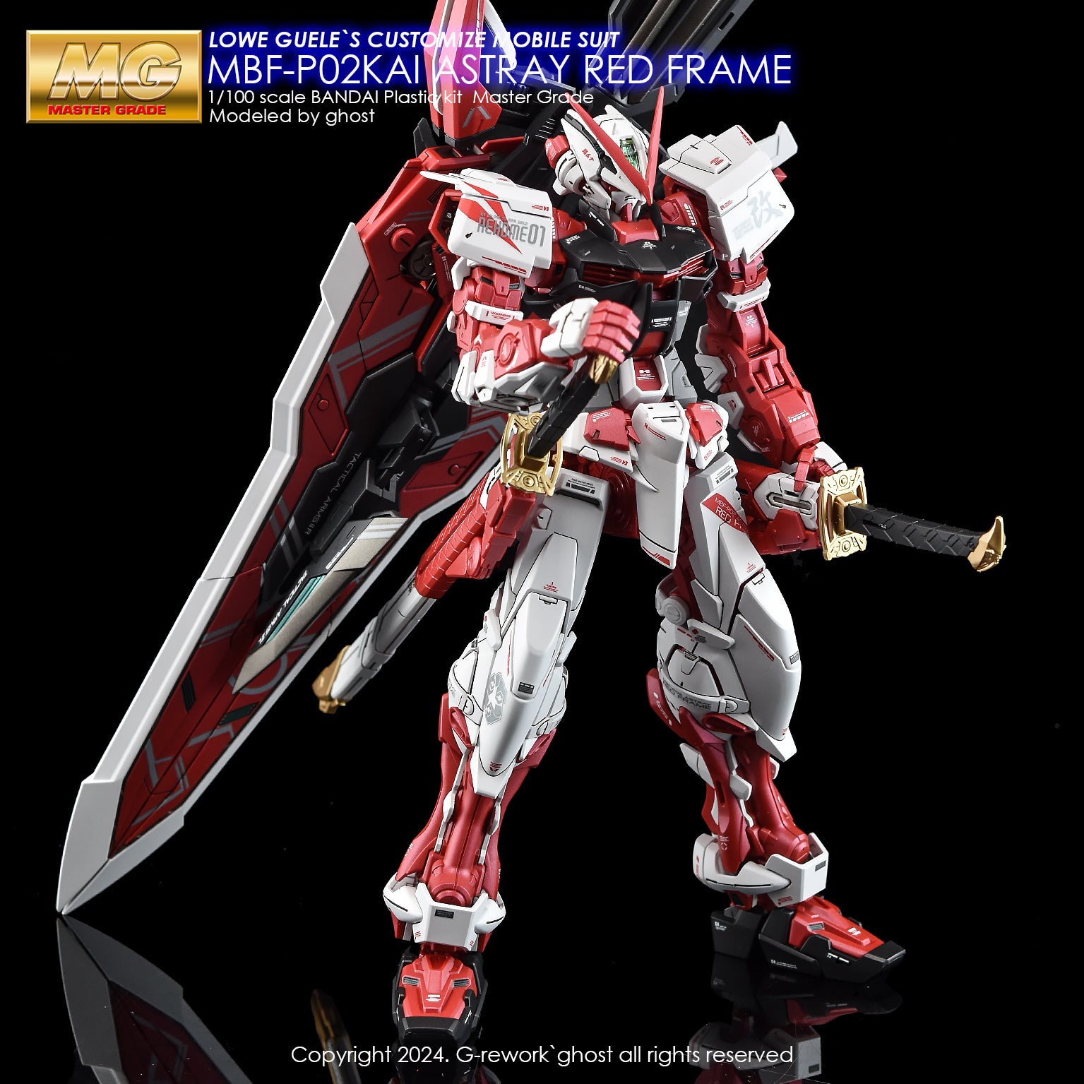 G-REWORK Decal M130 MG Gundam Astray Red Frame Kai β Gundam Planet