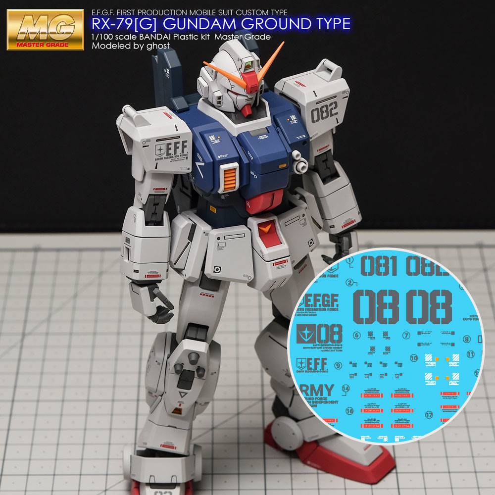 G-REWORK Decal MG Gundam Ground Type Water Decal – Gundam Planet