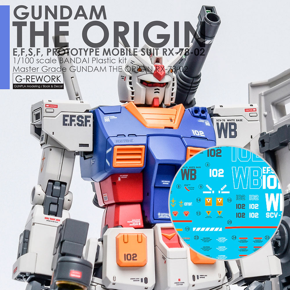 G-REWORK Decal MG RX-78-2 Gundam The Origin Water Decal – Gundam Planet