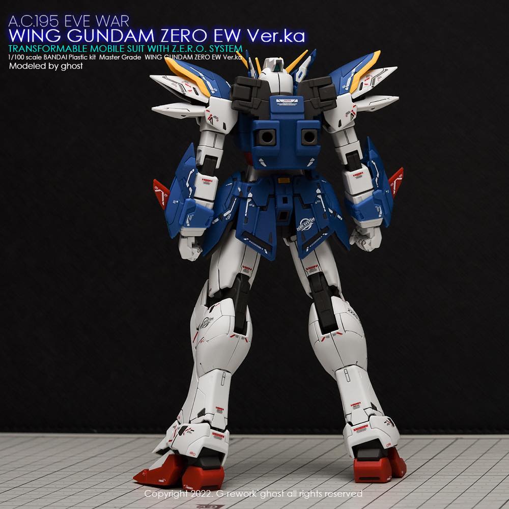 Zero Rework Round Image G-REWORK Decal MG Wing Gundam Zero Custom Ver.Ka (Decal v2.0) Water ...