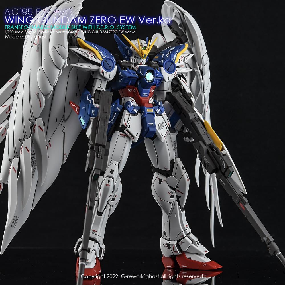 Zero Rework Round Image G-REWORK Decal MG Wing Gundam Zero Custom Ver.Ka (Decal v2.0) Water ...