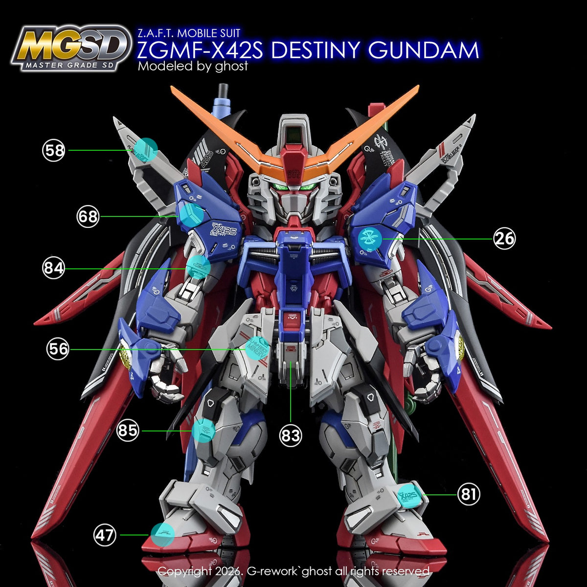 G-REWORK Decal MS05 MGSD Destiny Gundam