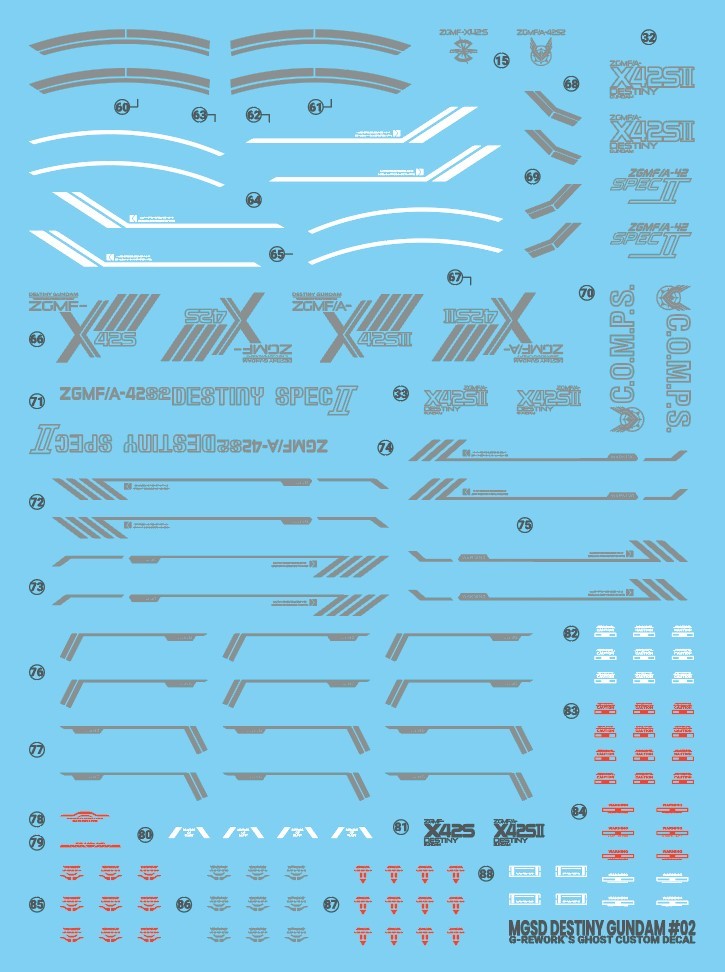 G-REWORK Decal MS05 MGSD Destiny Gundam