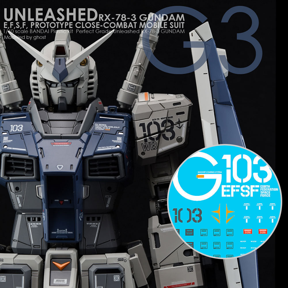 G-REWORK Decal P19-G3 PG Unleashed RX-78-2 Gundam Decal G3 Ver ...