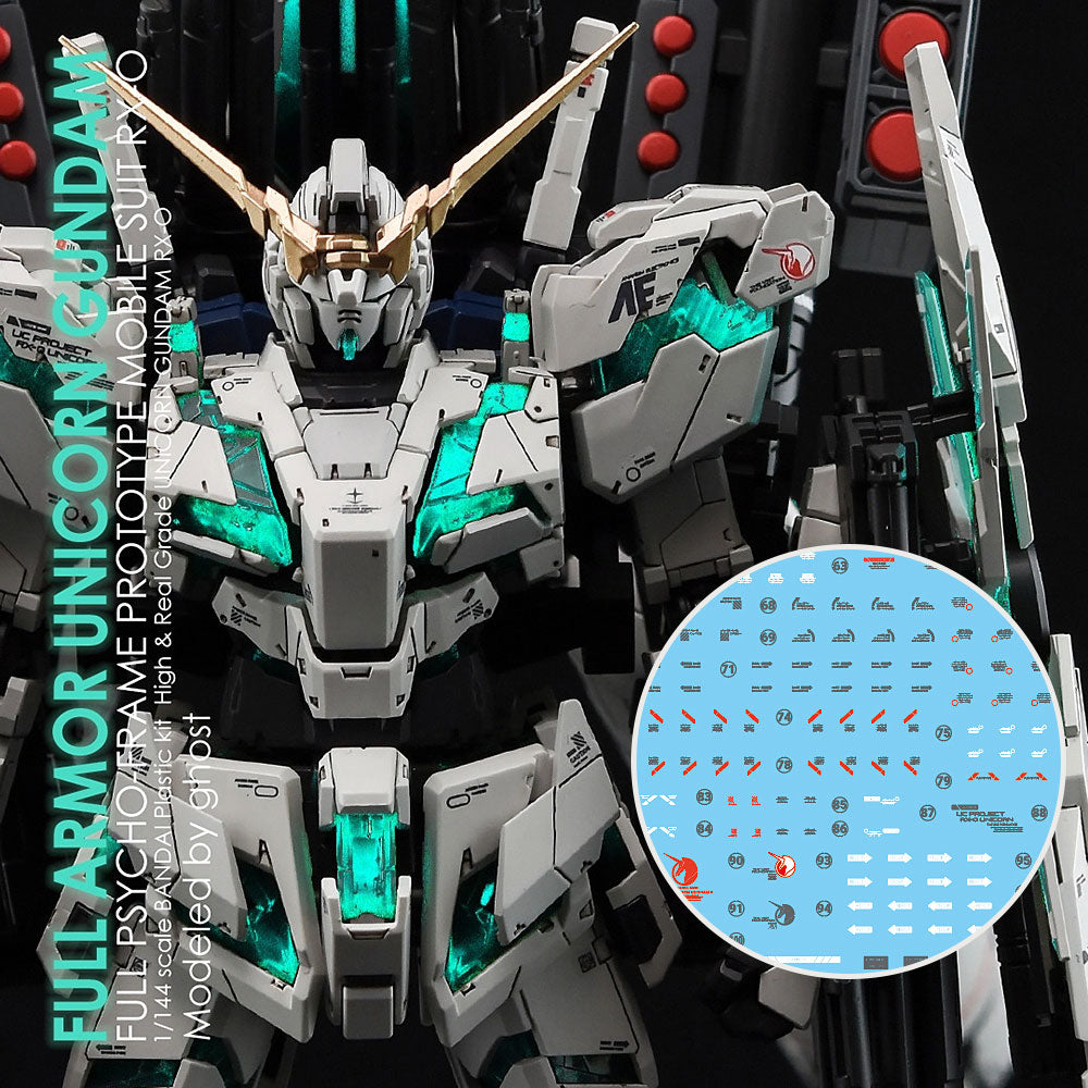 G-REWORK Decal RG Full Armor Unicorn Gundam Water Decal – Gundam Planet