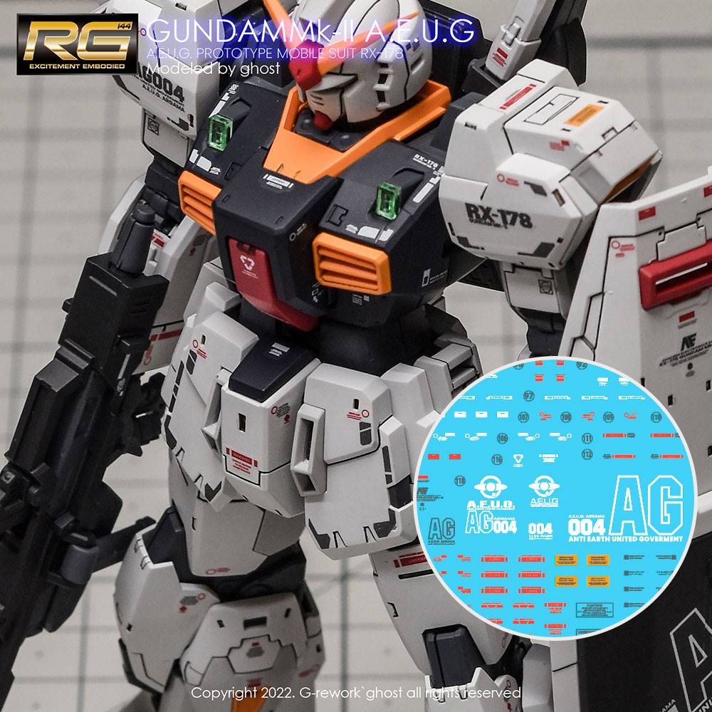 G-REWORK Decal RG Gundam Mk-II AEUG Water Decal – Gundam Planet