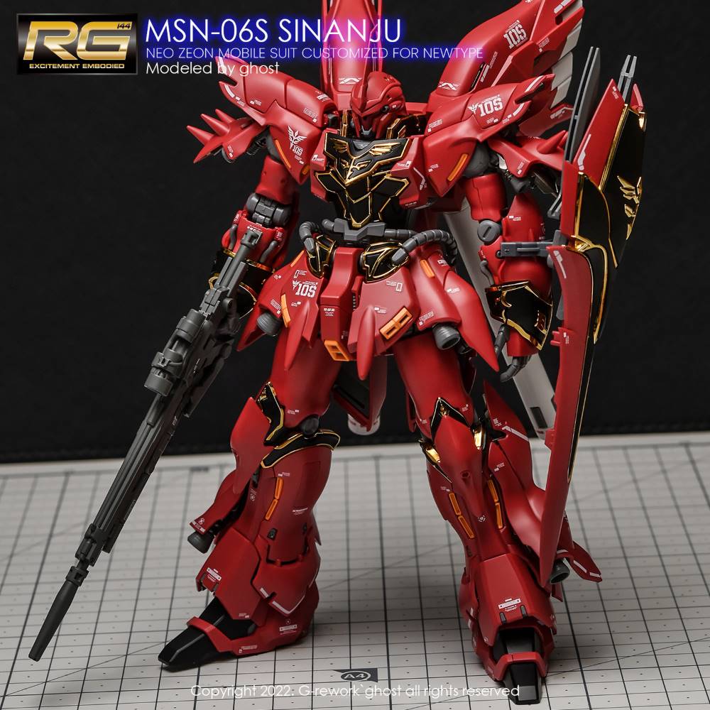 G-REWORK Decal RG Sinanju Water Decal – Gundam Planet