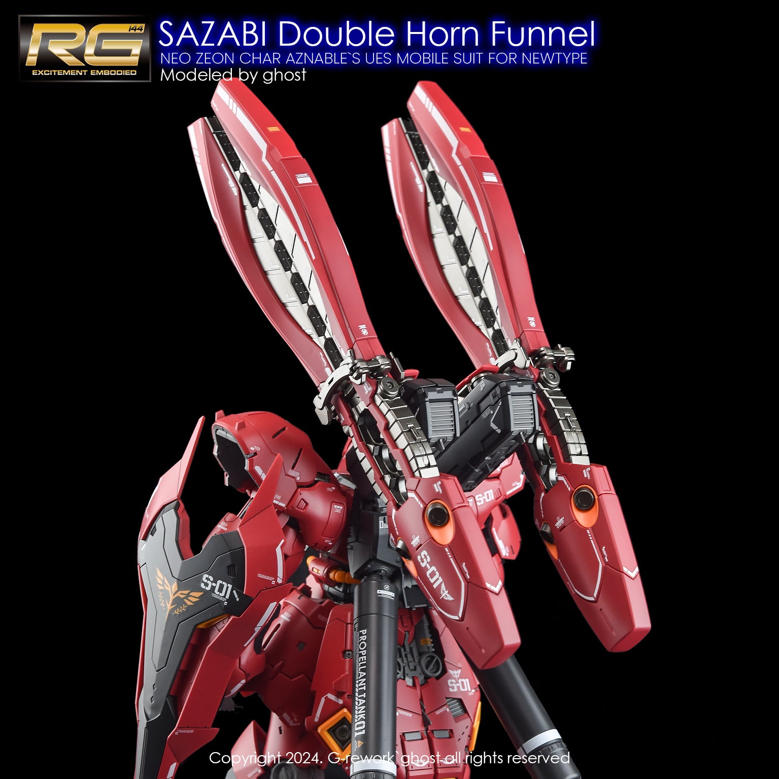 G-REWORK Decal RG29-DH RG Sazabi (Double Horn Expansion)