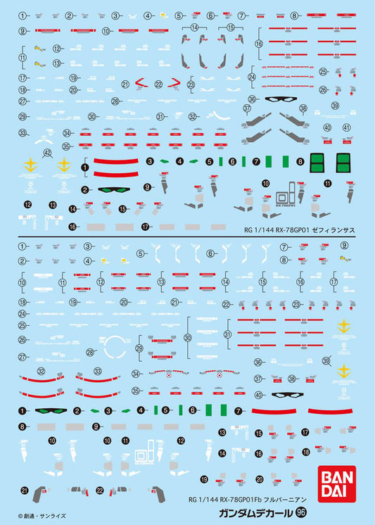 GD-96 RG Gundam GP01 / GP01Fb Decal