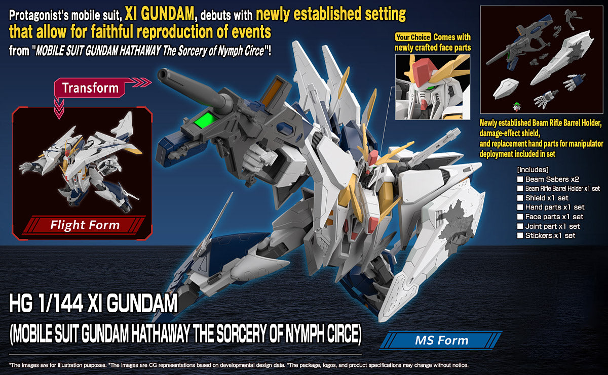 HGUC Xi Ξ Gundam | Gundam Hathaway: The Sorcery of Nymph Circe | Bandai ...