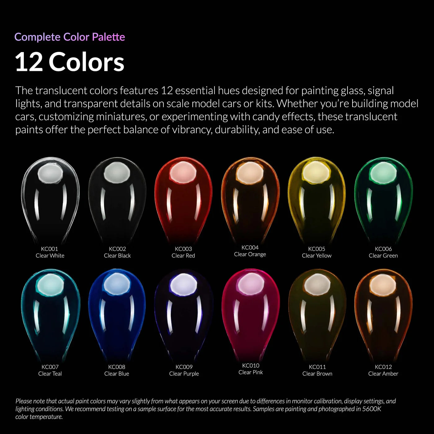 Kaleido ColorWorks 12 Clear Color Set Acrylic