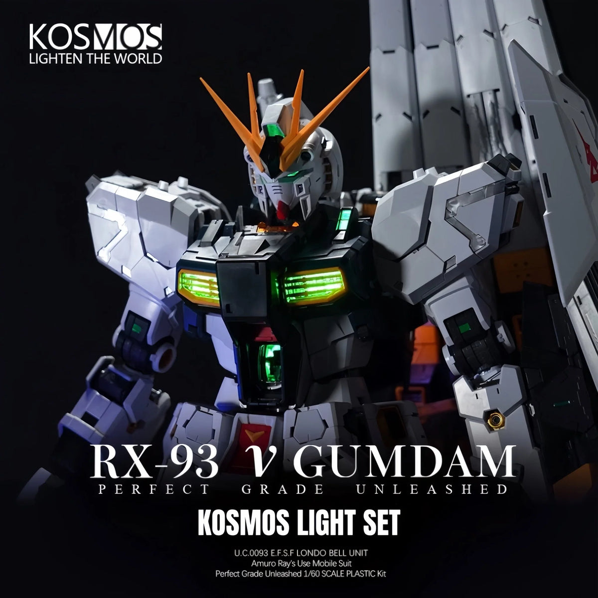 KOSMOS LED Set for PG Unleashed RX-93 Nu Gundam (Body Only) Base, Thumbnail