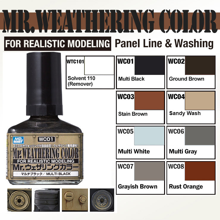 Weathering Color Mr. Weathering Color for Panel Line & Washing – Gundam Planet