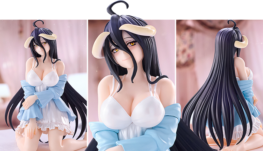 Noodle Stopper Figure: Albedo Loungewear Pearl White Ver. (Overlord) - Box image