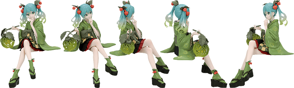 Noodle Stopper Figure: Hatsune Miku Flower Fairy Winter Cherry Green Color Ver. - Box image