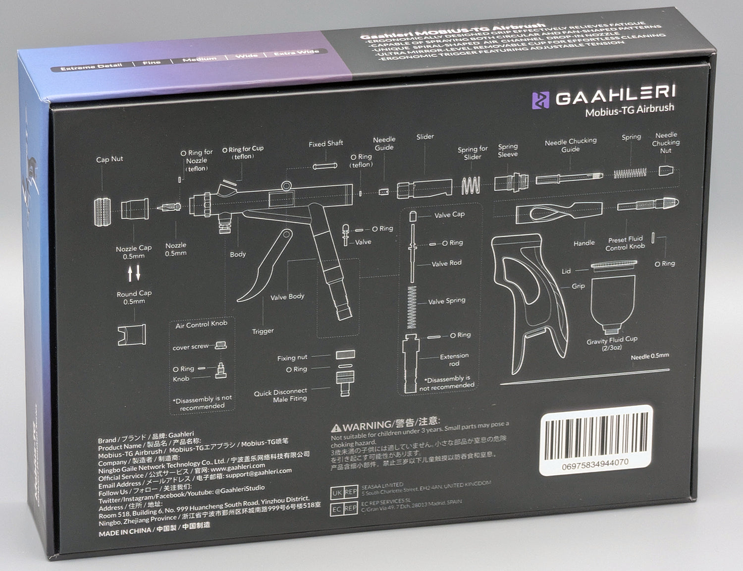 Premium Series GHPM-Mobius TG 0.5mm Airbrush