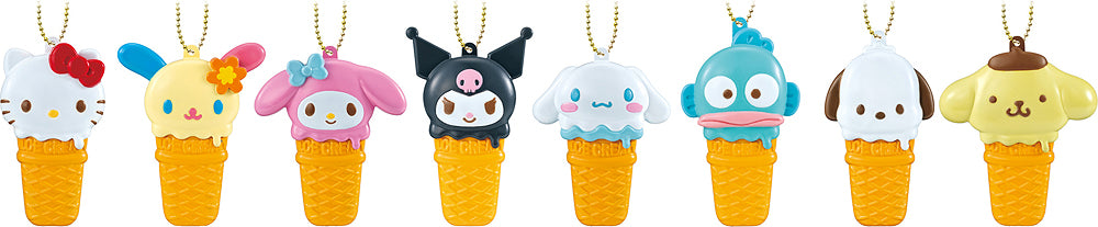 Shokugan Hello Kitty & Friends Ice Creamy Case Charm (8 types / 10 per box) - Box image