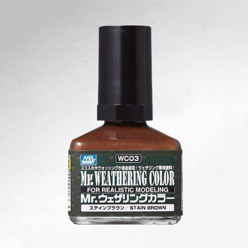 Weathering Color WC03 Mr. Weathering Color Stain Brown 40ml – Gundam Planet