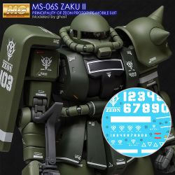 G-REWORK Decal MG MS-06F/J Zaku II Ver 2.0