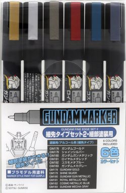 GMS126 Gundam Marker Fine Edge Set 2 (Set of 6)