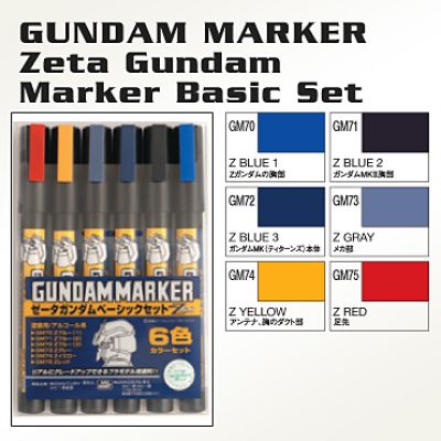 GMS116 Gundam Marker Zeta Basic Set (set of 6)